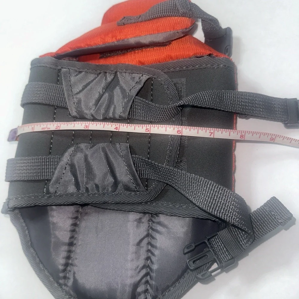 Top Paw Dog Life Jacket Vest with Rescue Handle Size S/M Orange and Gray New